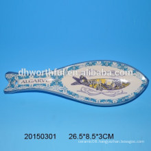 High quality ceramic spoon holder with fish design